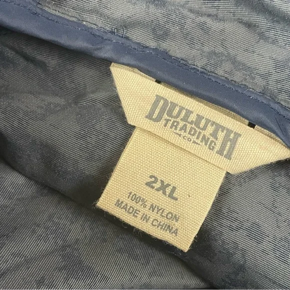 Duluth Trading Jacket Women’s 2XL Grabreaker Hooded Nylon Rain Blue UPF 50+ T107 - Picture 11 of 14